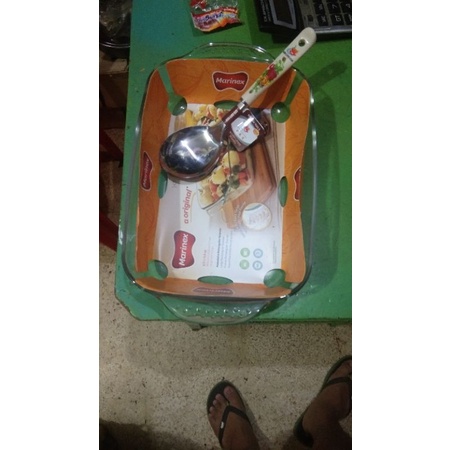 Pirex pyrex Marinex Loyang kaca persegi Tempat sayur kaca persegi loyang kaca kotak