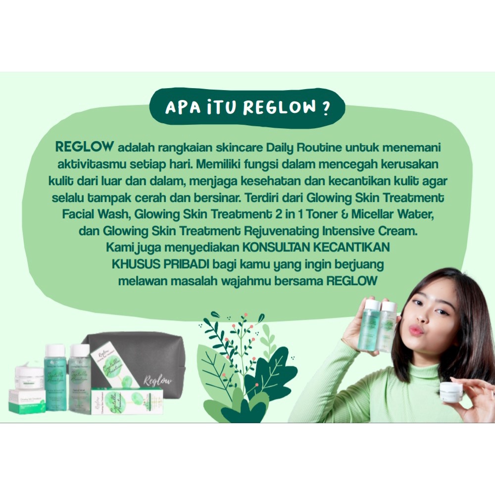 REGLOW PAKET SKINCARE BPOM GLOWING SKIN TREATMENT PAKET WAJAH GLOWING FACIAL WASH / TONER / CREAM-4