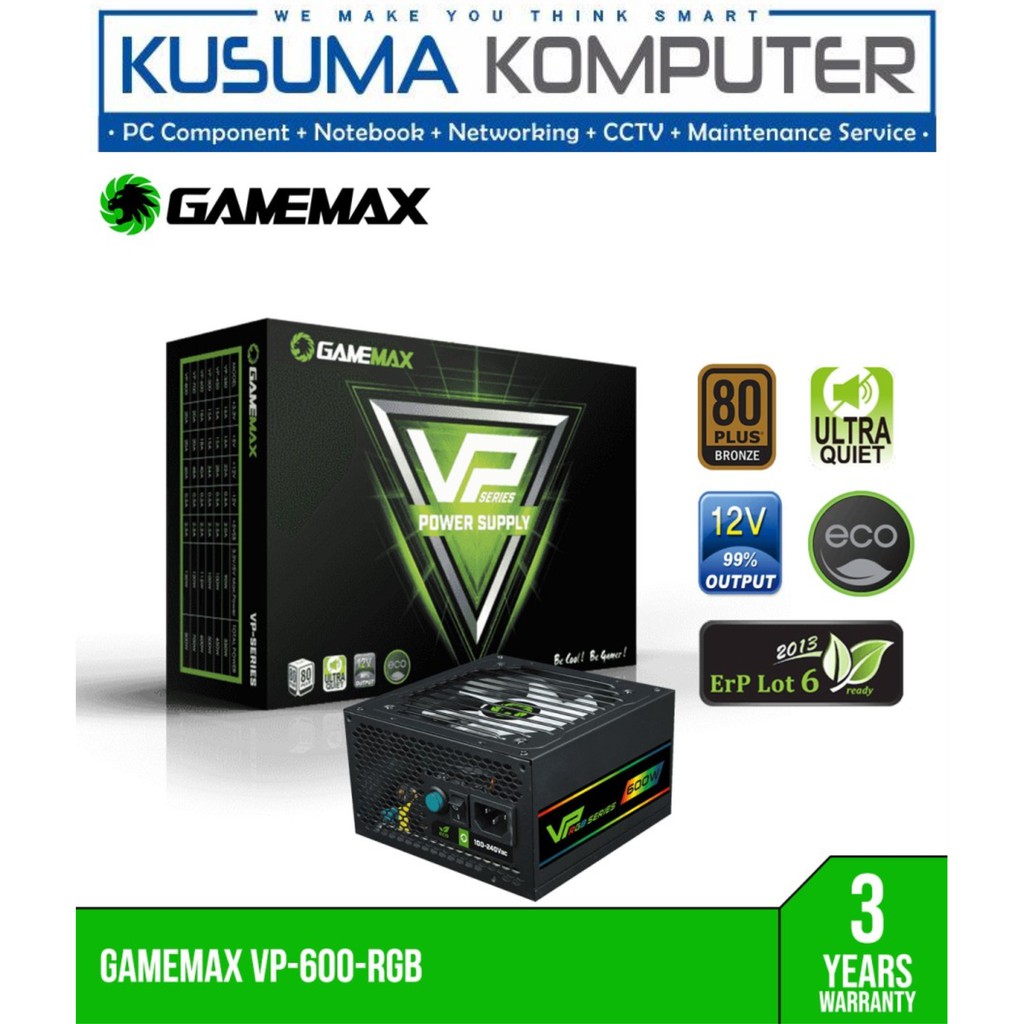 Gamemax PSU VP 600 RGB VP600 80+ Bronze