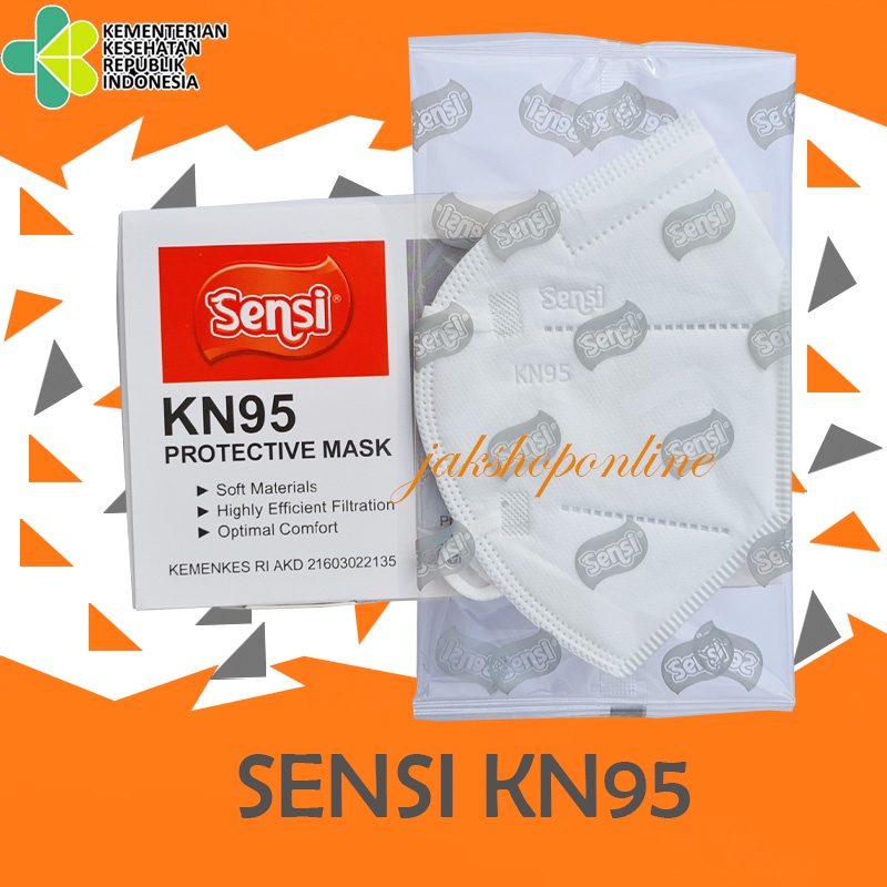Sensi KN95 Protective Mask Masker Eceran 6 Ply - Double Filter Satuan 6Ply BUKAN Convex EVO KF94 Duc