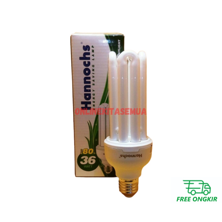 Lampu Bohlam PLC Murah HANNOCHS SNI Putih 6500K