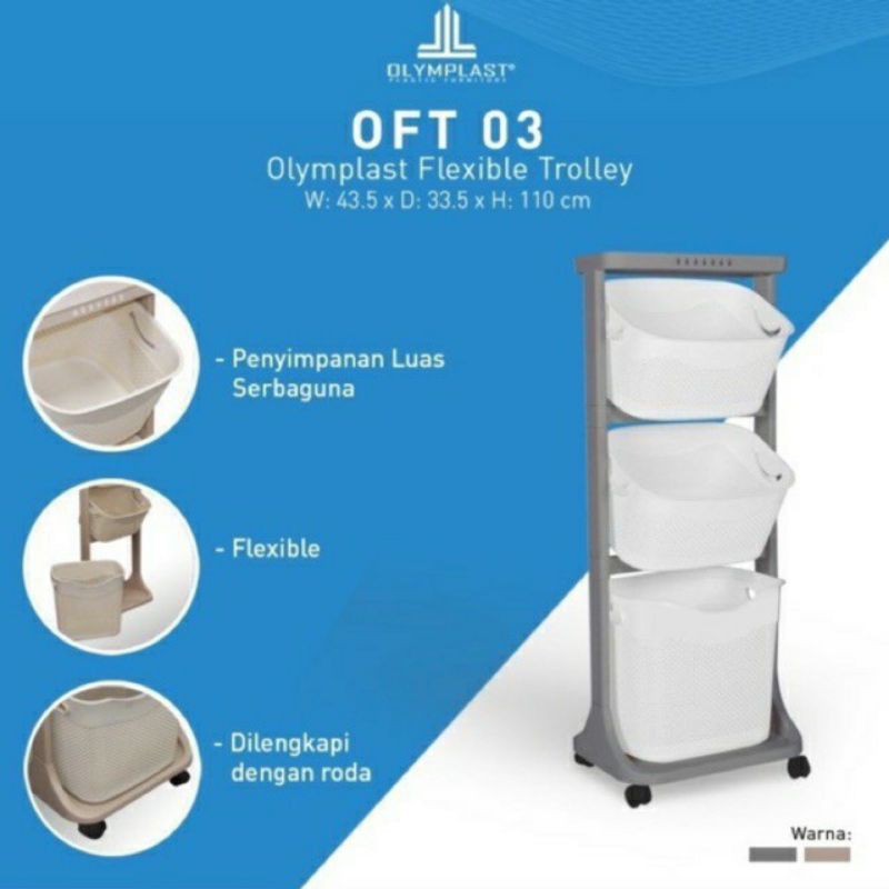 OFT FLEXIBLE TROLLEY / LAUNDRYBAG / KERANJANG BAJU OFT 03