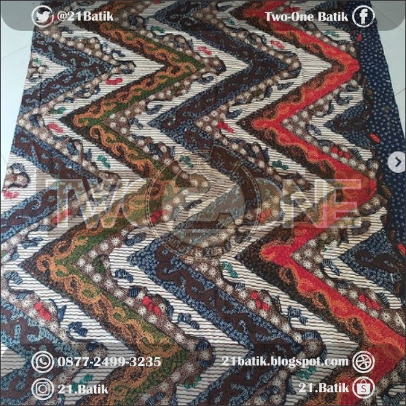 BATIK TULIS INDONESIA MOTIF JUNJUNG DERAJAT KOMBINASI WARNA COKLAT MERAH HIJAU NAVY