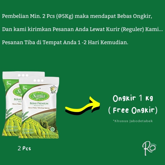 

978Eq1W Beras Lahap Premium 5 Kg (2 Pcs Free Ongkir) WQ012