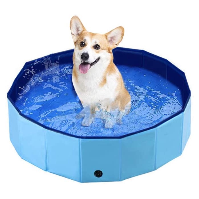 Kolam Renang Lipat Bak Air Perawatan Mandi Hewan Peliharaan Anjing Kucing Grooming Hewan
