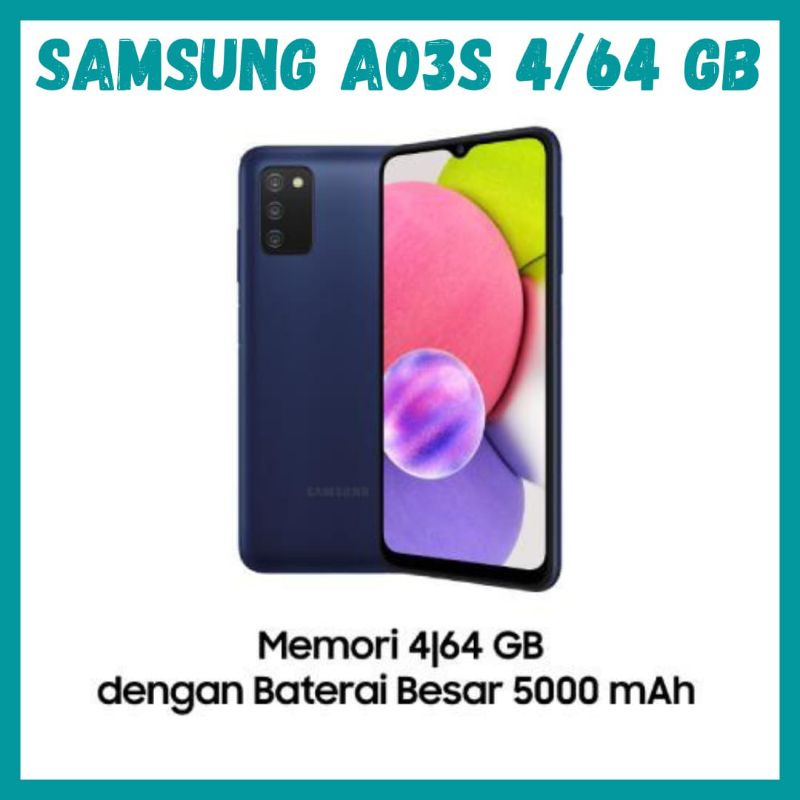Samsung Galaxy A03s 4/64 GB Battery 5000mah Camera 13mp Garansi Resmi Samsung