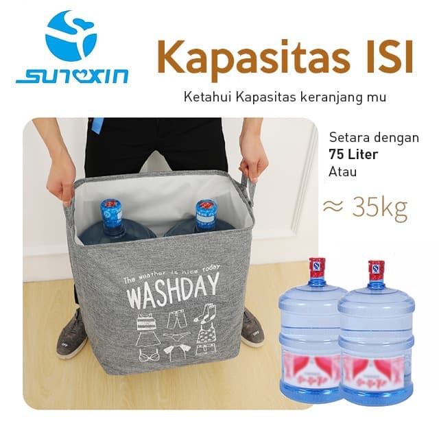 Keranjang Baju Cucian Pakaian Kotor Laundry Basket / Tempat Baju Kotor / Tempat Penyimpanan