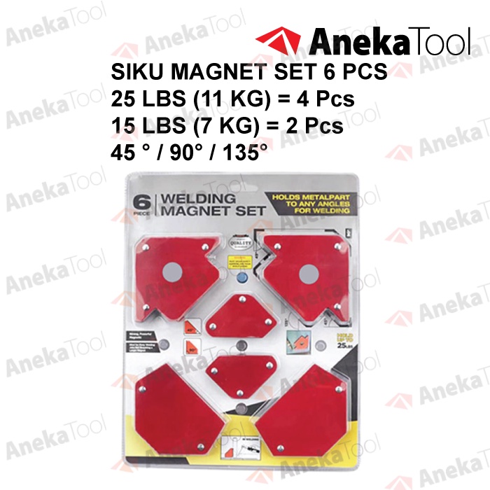 Siku Magnet Las 6 Pcs Set / Magnetic Welding Holder 6 Pcs