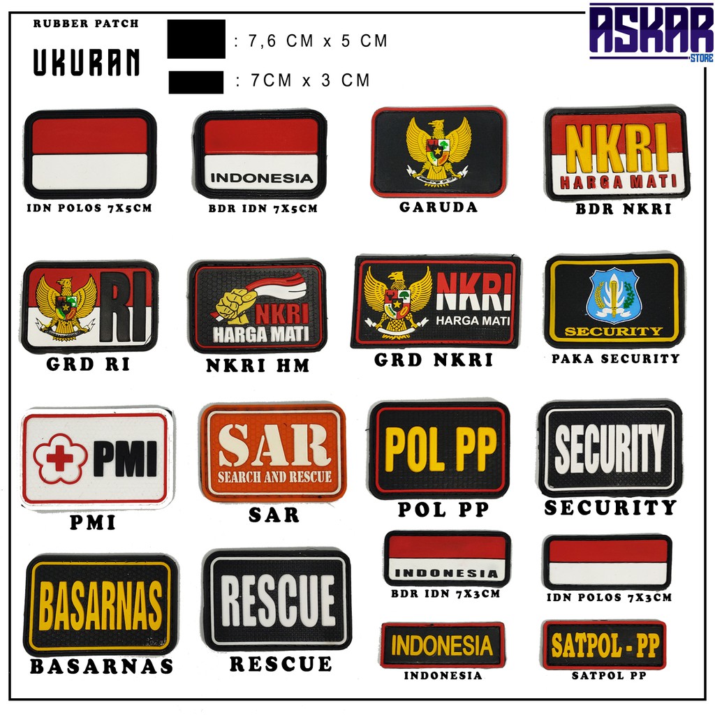 Rubber Patch Velcrow / Emblem Velcrow / Tempelan Topi Velcrow / Rubber Patch Emblem