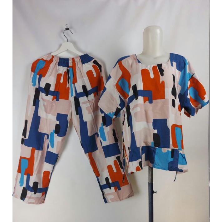 SETCEL JUMBO REMPEL XXL/SETELAN CELANA PANJANG XXL/SET BABBYDOLL XXL/PIYAMA XXL/BAJU TIDUR-G47