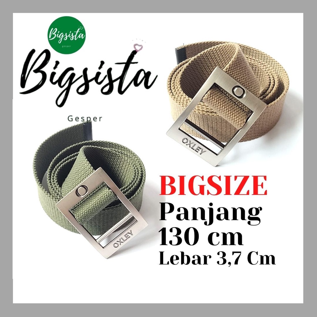 Ikat Pinggang Pria Bahan Kain Kanvas Ukuran Jumbo Gesper Cowok Tactical Nylon Canvas Untuk Gendut Jumbo Panjang