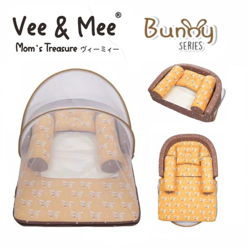 Vee &amp; Mee Kasur Bayi Lipat Oval Bunny Series