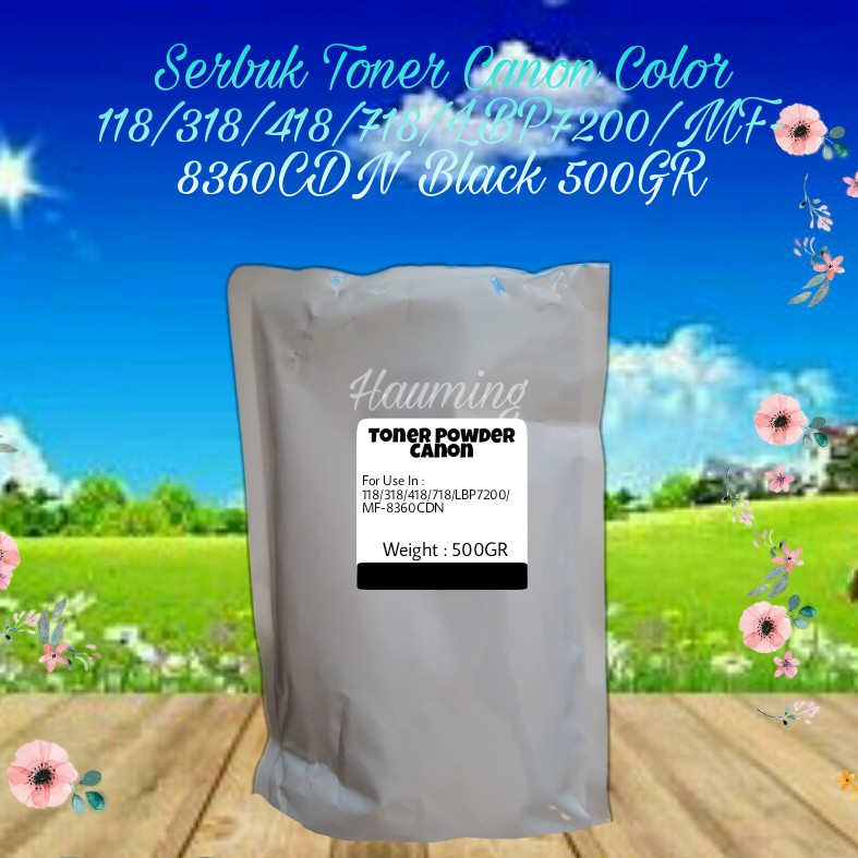 Serbuk Toner Canon CRG-118 318 718 CRG318 LBP-7200 7200Cd 7200cdn 7680 LBP7200 MF8360 Black 500gr