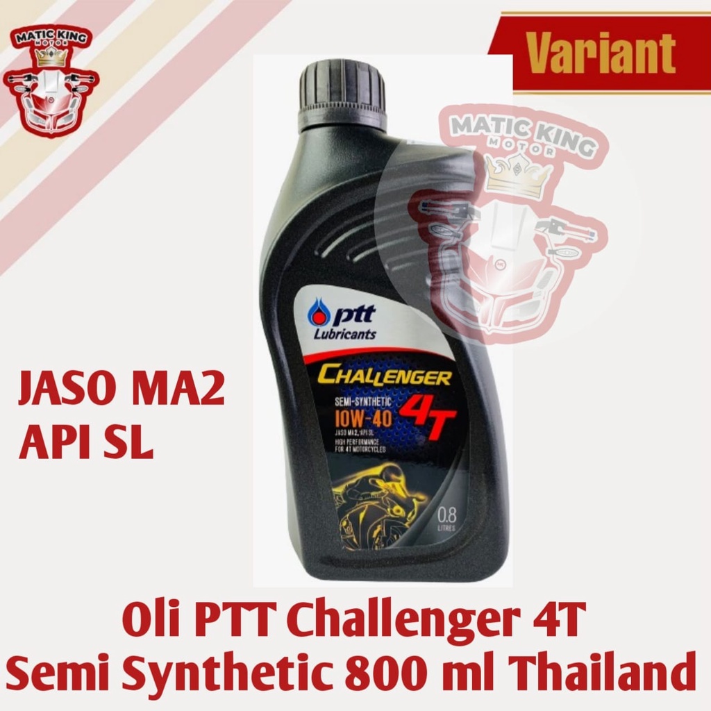 PTT Challenger 4T Oli Mesin Yamaha Mio Nmax Aerox Lexi Fino Free Go Gear Nouvo Xeon Soul GT  smile sporty karbu injeksi 110 115 125 155 800 1000 0,8 1 ml Liter