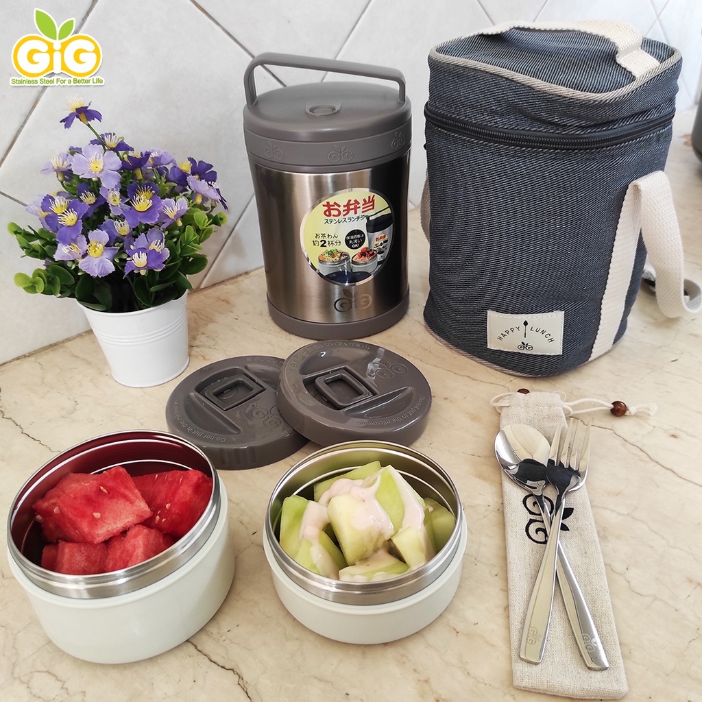 Rantang Susun GIG Baby Premium Lunch Jar 1,3lt LJ-61 / Tempat Makan / Stainless Steel