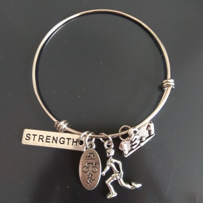 RUNNING BANGLE - STRENGTH - TRILIFE - HALF MARATHON - GELANG CHARMS