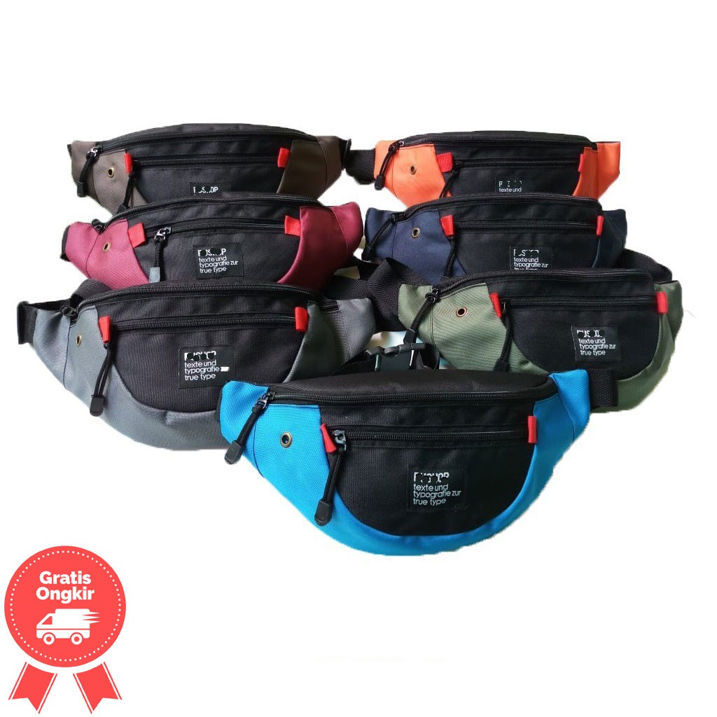 Waist Bag Tas Selempang Pinggang Sling Bahu Pria Wanita Waistbag Slingbag Keren Korea Branded Murah