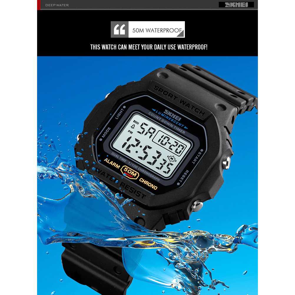 Jam Tangan Digital Pria Original SKMEI Water Resistant - 1628