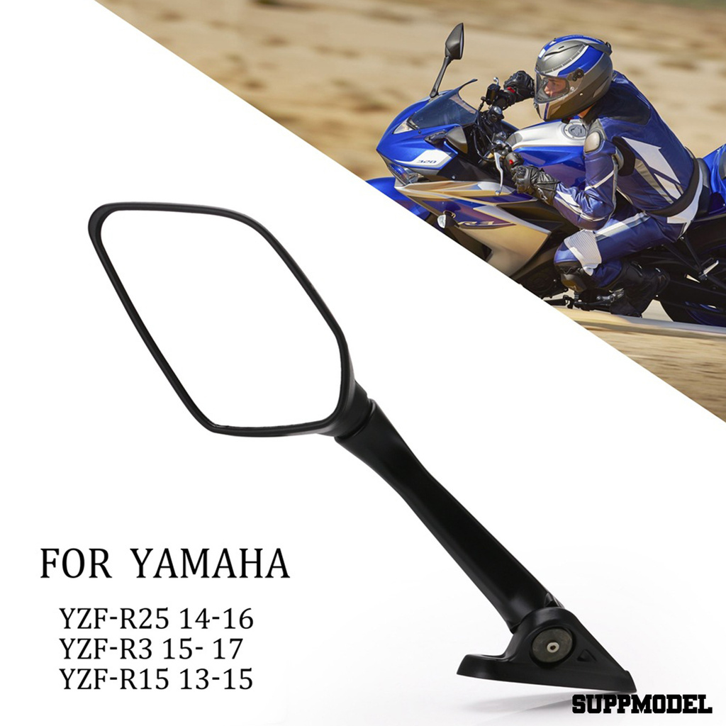 SPM 2Pcs Motorcycle Rear View Mirrors Replacements Side Mirrors for Yamaha YZF-R25 14-16/YZF-R3 15-17/YZF-R15 13-15