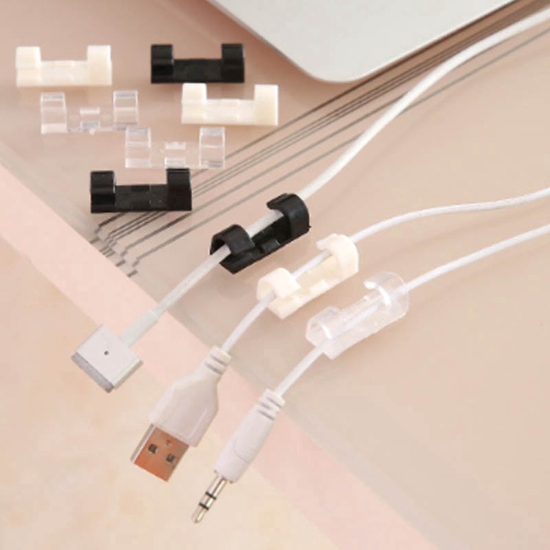 20pcs/lot Wire Cable Management Organizer Desktop &amp; Workstation Clips Cord Management Holder USB Charging Data Line Cable Winder