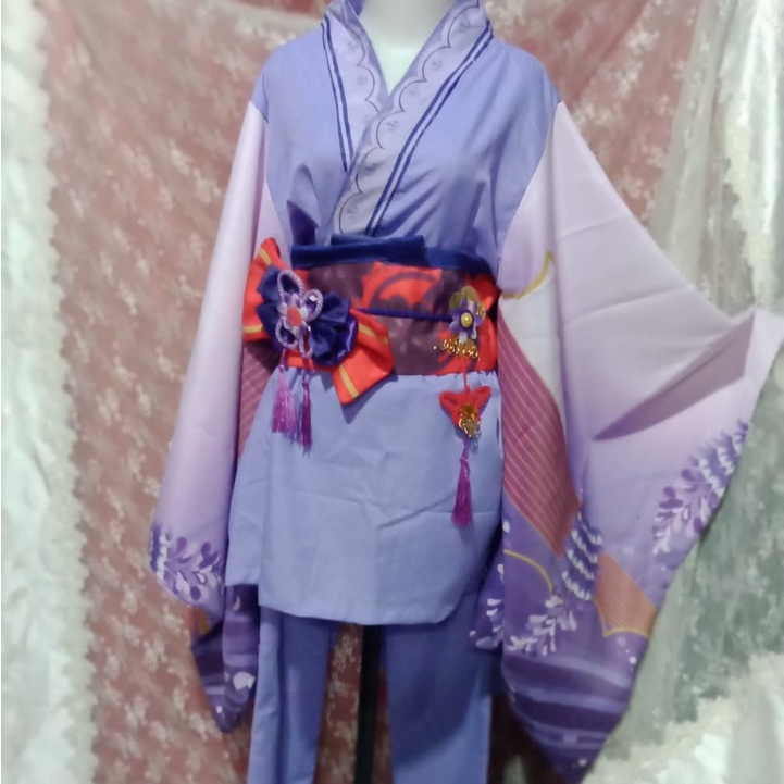 BAAL / Raiden Shogun - Genshin Impact Game Cosplay Costume Kostum Yukata Kimono Fanart