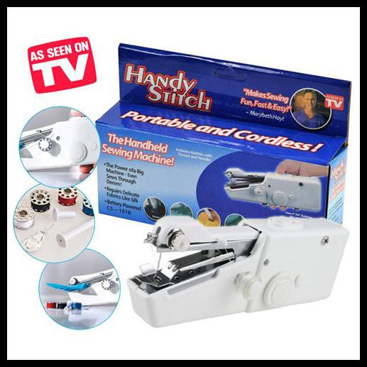 Mesin Jahit Tangan Alat Elektronik Handy Stitch Mini Portable Sewing Perawatan Pakaian Portable Hg060 ORiI