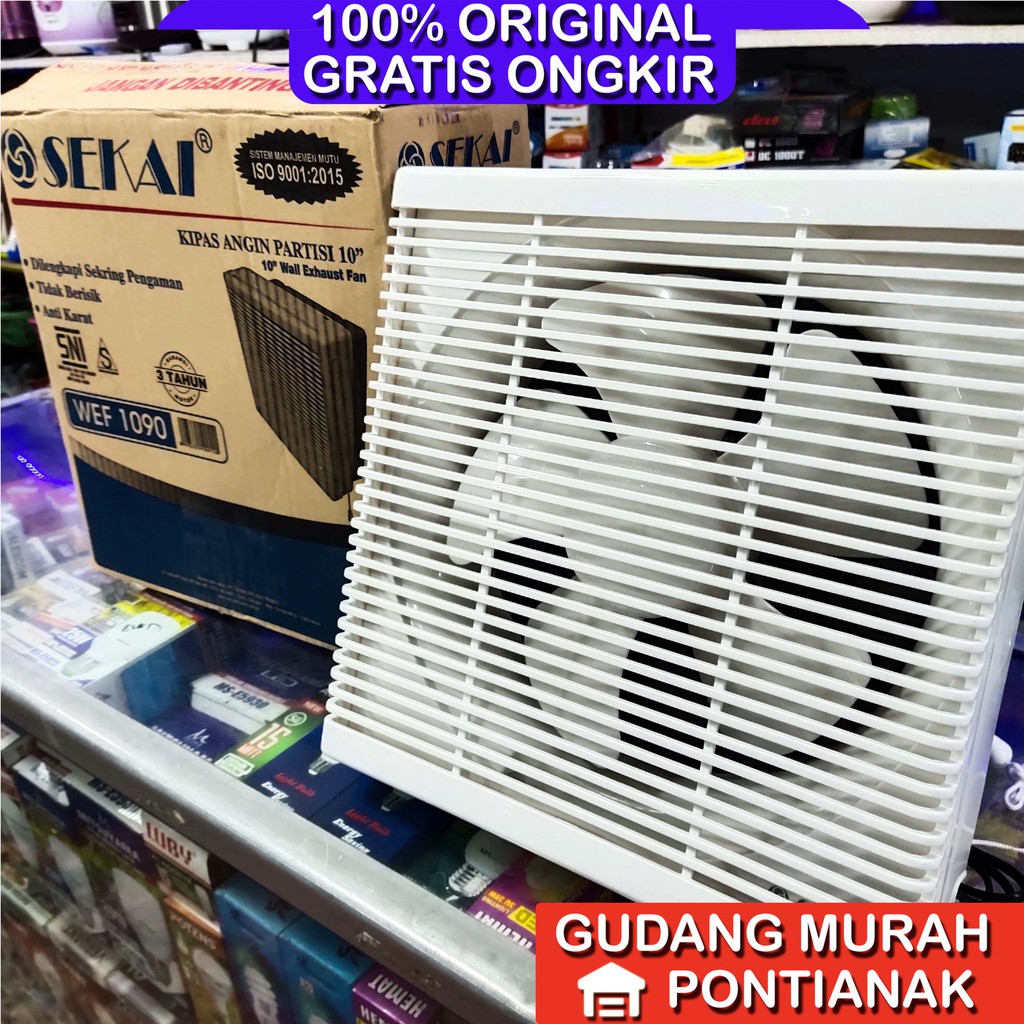 Exhaust Fan Sekai WEF 1090 2arah 10inch wall hexos fan penyedot udara hawa panas asap