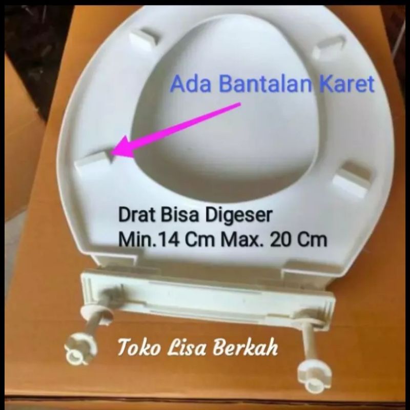 Jual Tutup Closet Duduk Univesal Bantalan Karet Model Toto Untuk