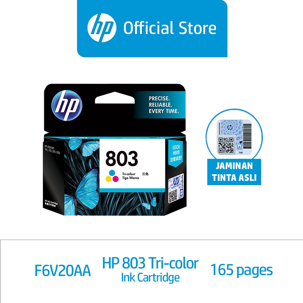 HP 803 Tri-color Original Ink Cartridge (F6V20AA)