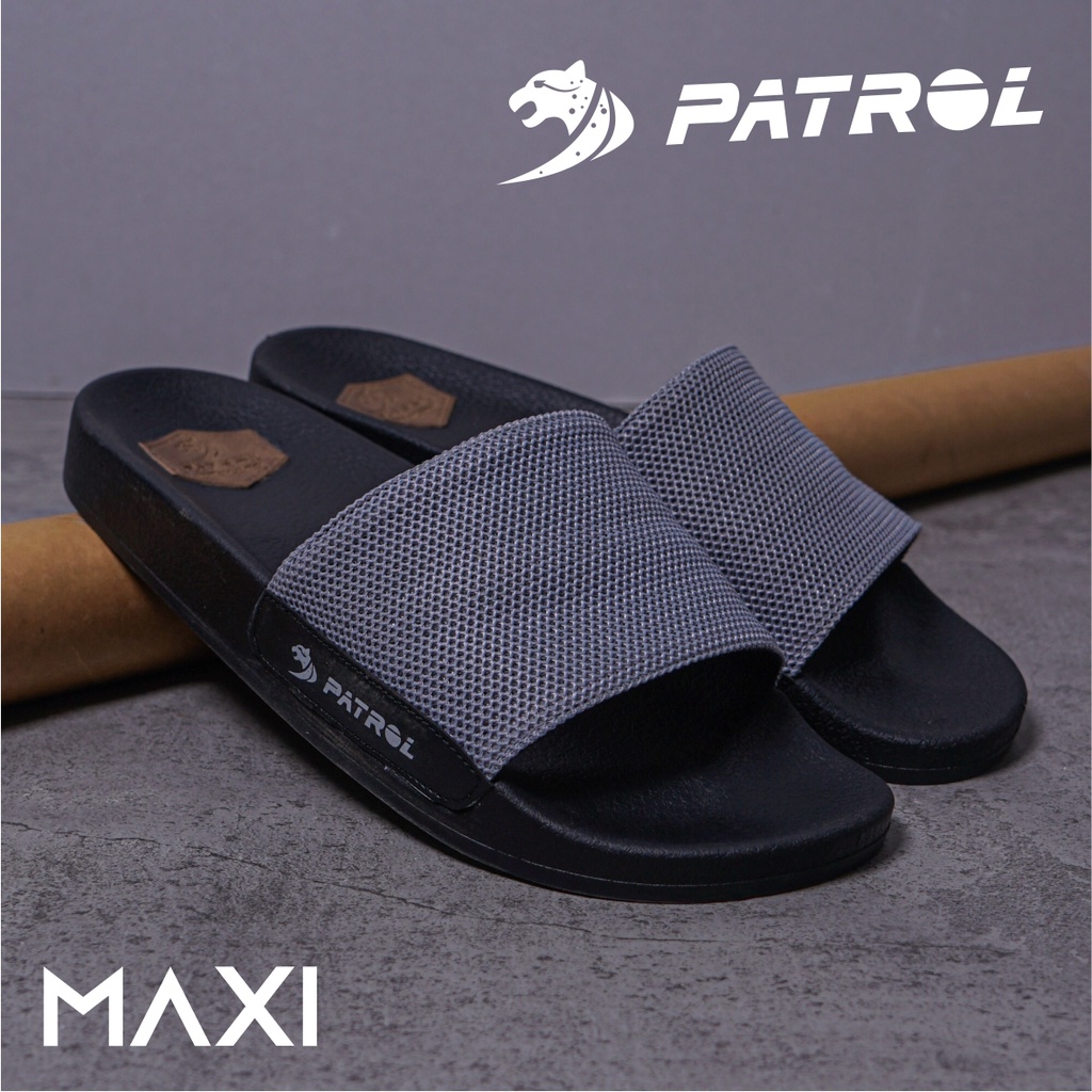 PATROL MAXI Sandal casual pria sendal slop cowok sandal slide in bahan mesh terbaru