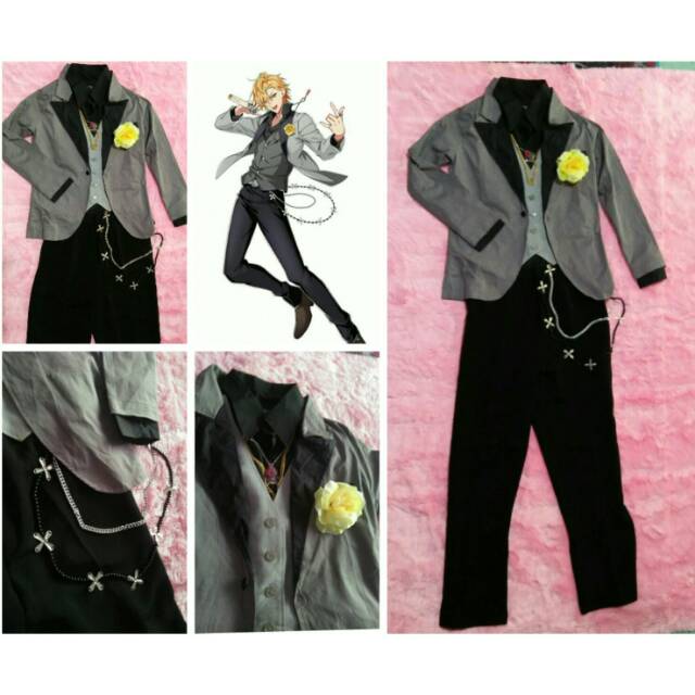 Hifumi Izanami hypnosis mic cosplay costume/host buncinnya doppo/kostum formal/baju kerja