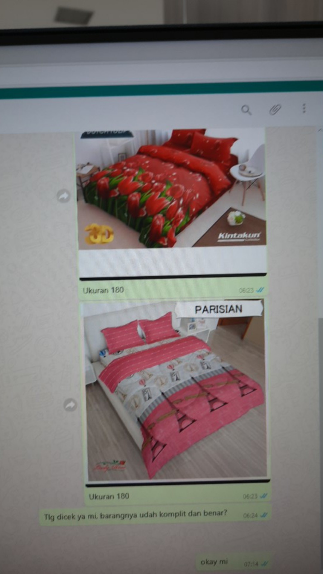 Jj Sprei Kintakun Dluxe Uk. 160/180 Dutch Tulip