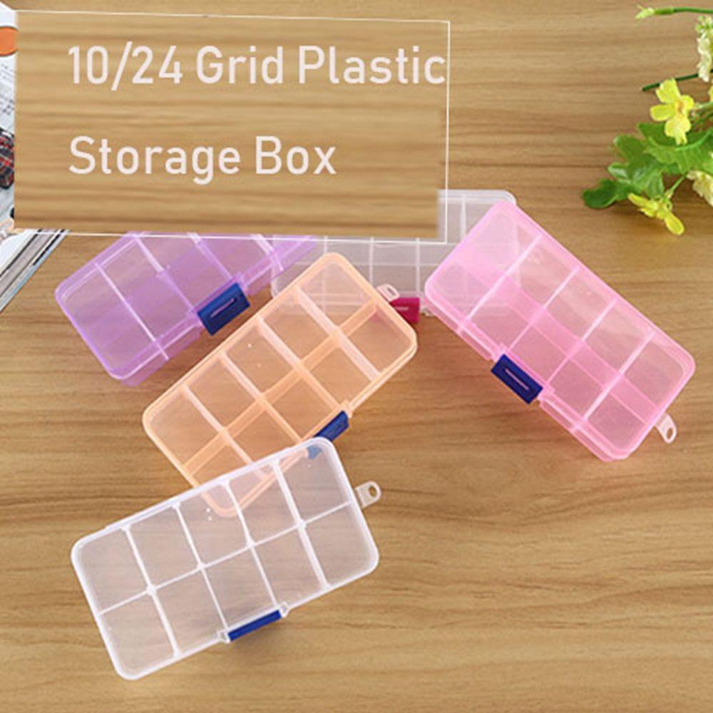 TOP Kotak Penyimpanan Transparan10/24 Grid Alat Pancing Aksesoris Square Barang Kecil Case