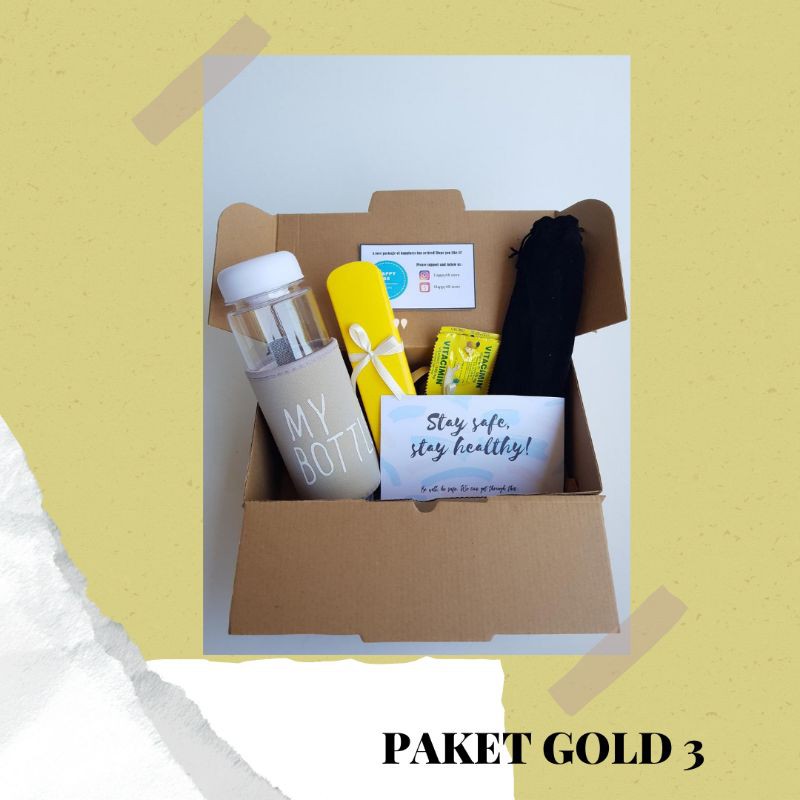 

Paket Gold 3 Hampers / hampers wisuda / hampers new normal / hampers ultah /gift birthday/graduation