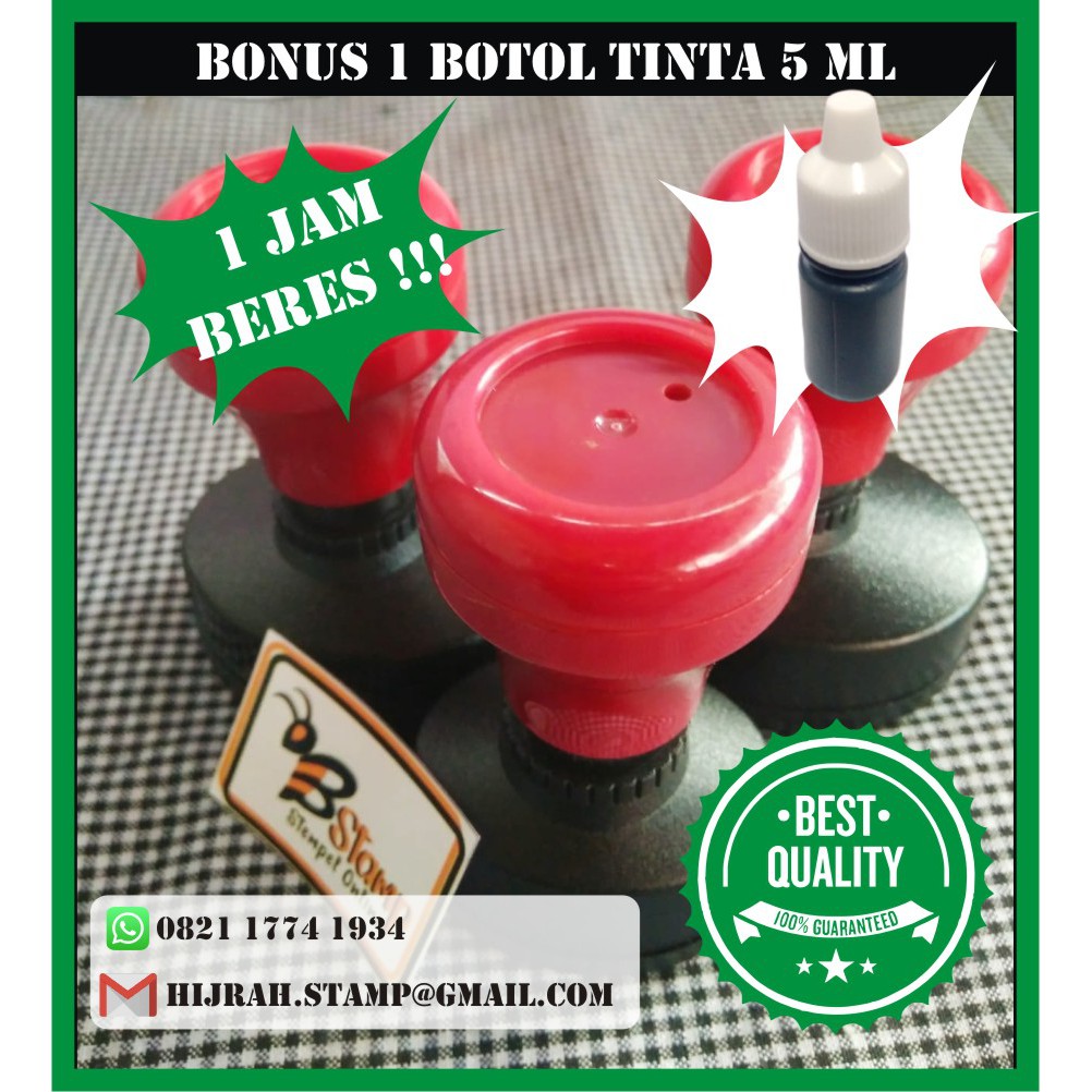 

Cetak Stempel Flash Oval BONUS TINTA