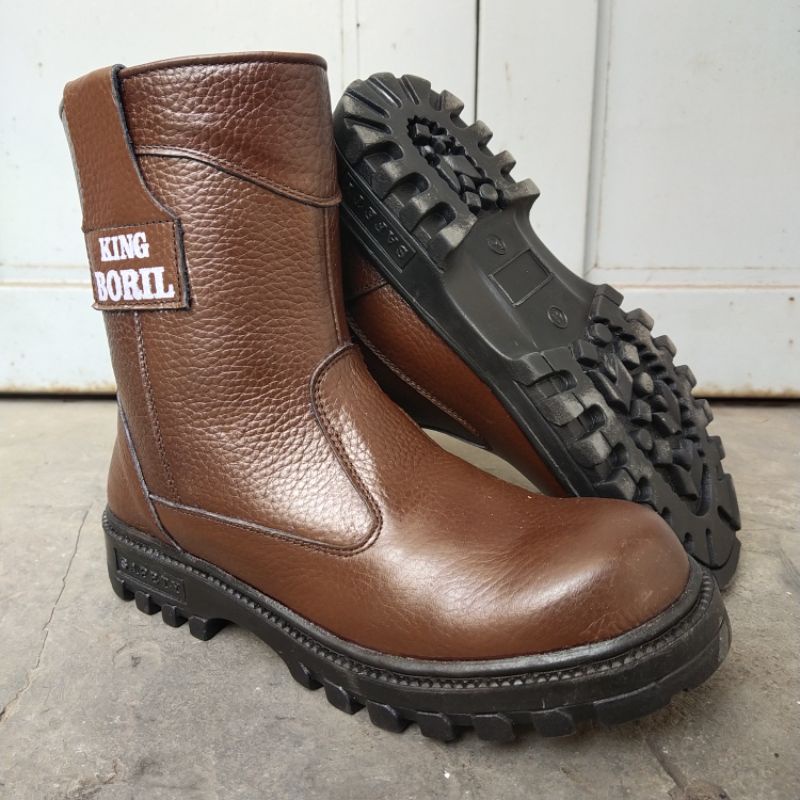 Sepatu Safety Kulit Asli l Sepatu Safety Proyek Kulit l Sepatu Safety Ujung Besi Kulit Asli