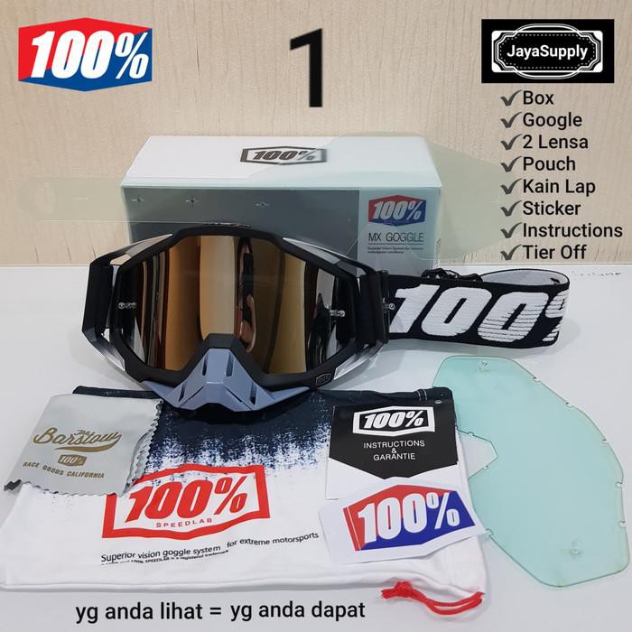 Kacamata Goggle Cross 100% Google MX Fox Adventure Trail Motor Gogle 1