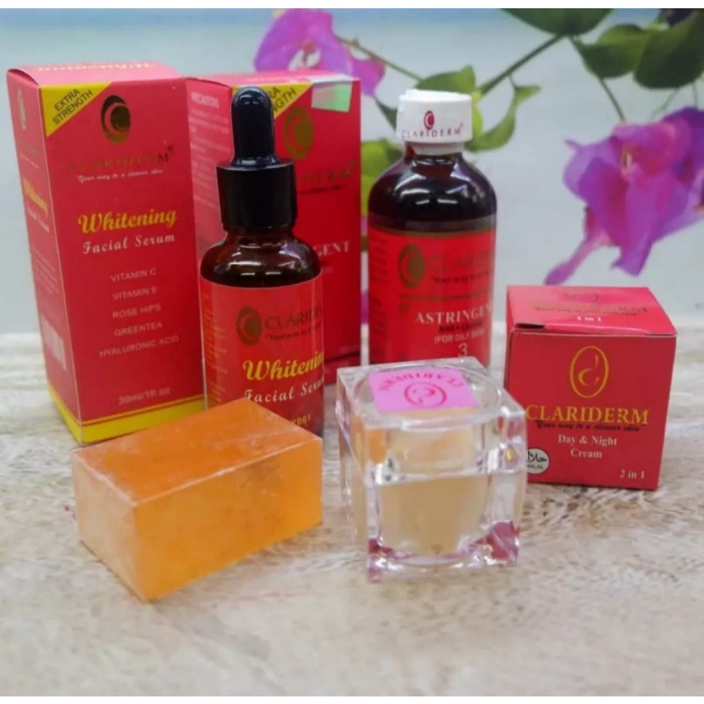 COD_PAKET 3n1 CLARIDERM Astringent Alkohol No 3 + CREAM DAY&NIGHT+Sabun Susu Domba + Facial SERUM_10