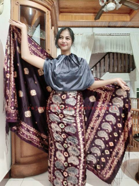 Kain Sutra Jumputan Asli Palembang Motif Titik 7 Shopee Indonesia
