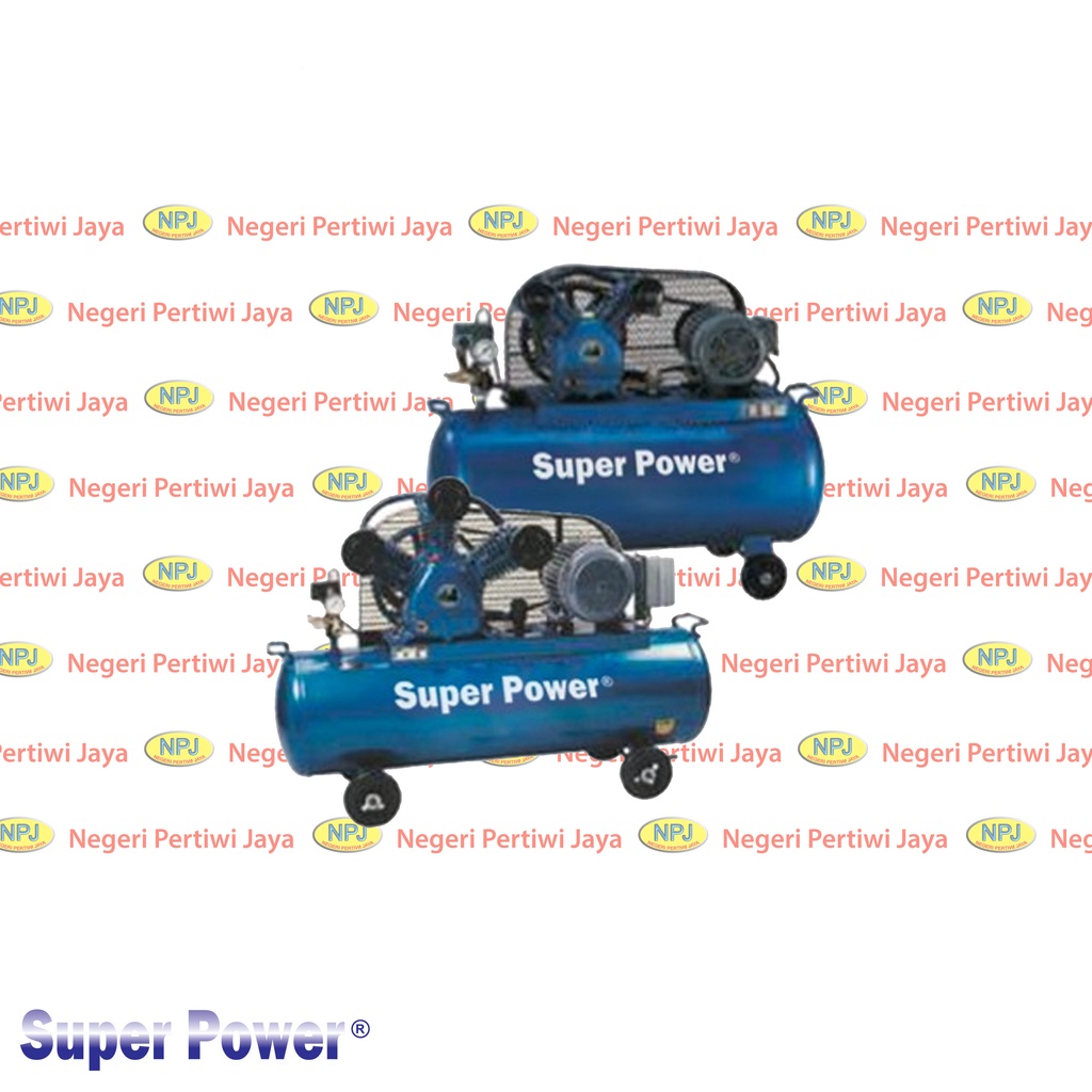 Mesin Kompresor Angin Listrik Super Power 2Hp 100 Liter