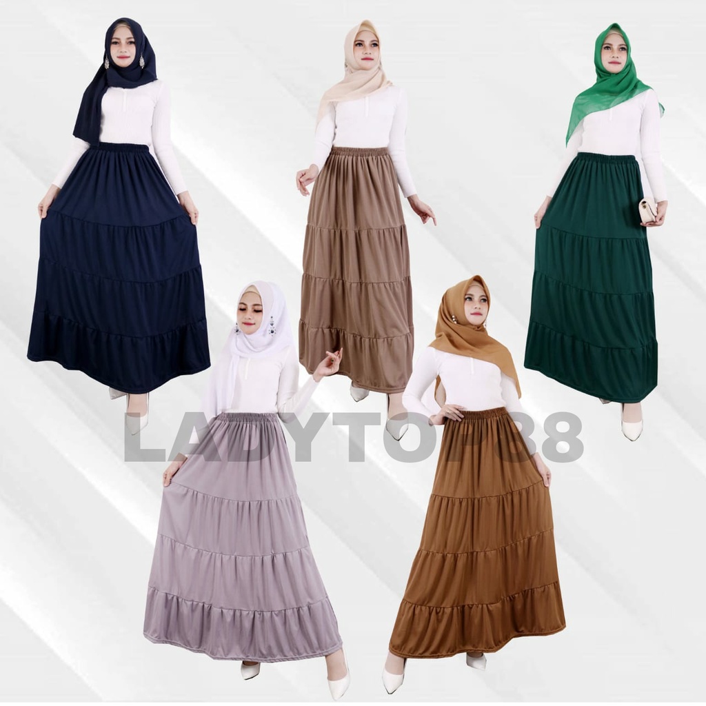 ROK MAXI SUSUN / ROK MODEL MAXI SUSUN PREMIUM / FASHION WANITA SERIES 2