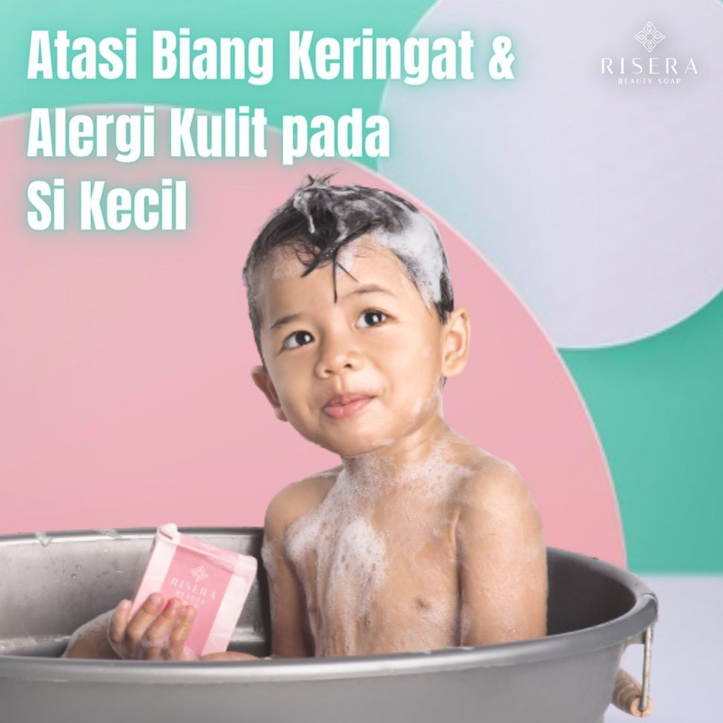 RISERA Sabun mandi anak ruam bayi sabun gatal biang keringat Risera Beauty Soap