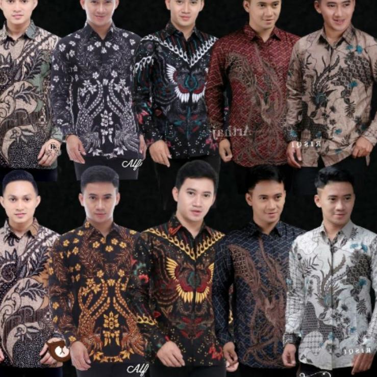 KODE-AS18 Kemeja baju batik pria seragama() Tidak mahal