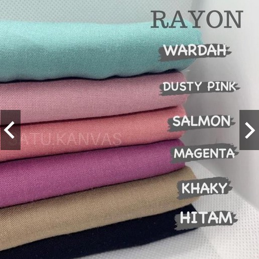 Kain rayon polos premium bahan adem dan lembut lebar 1,5m