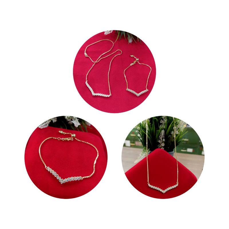 kalung&gelang Aurel emas kadar 375(8K)