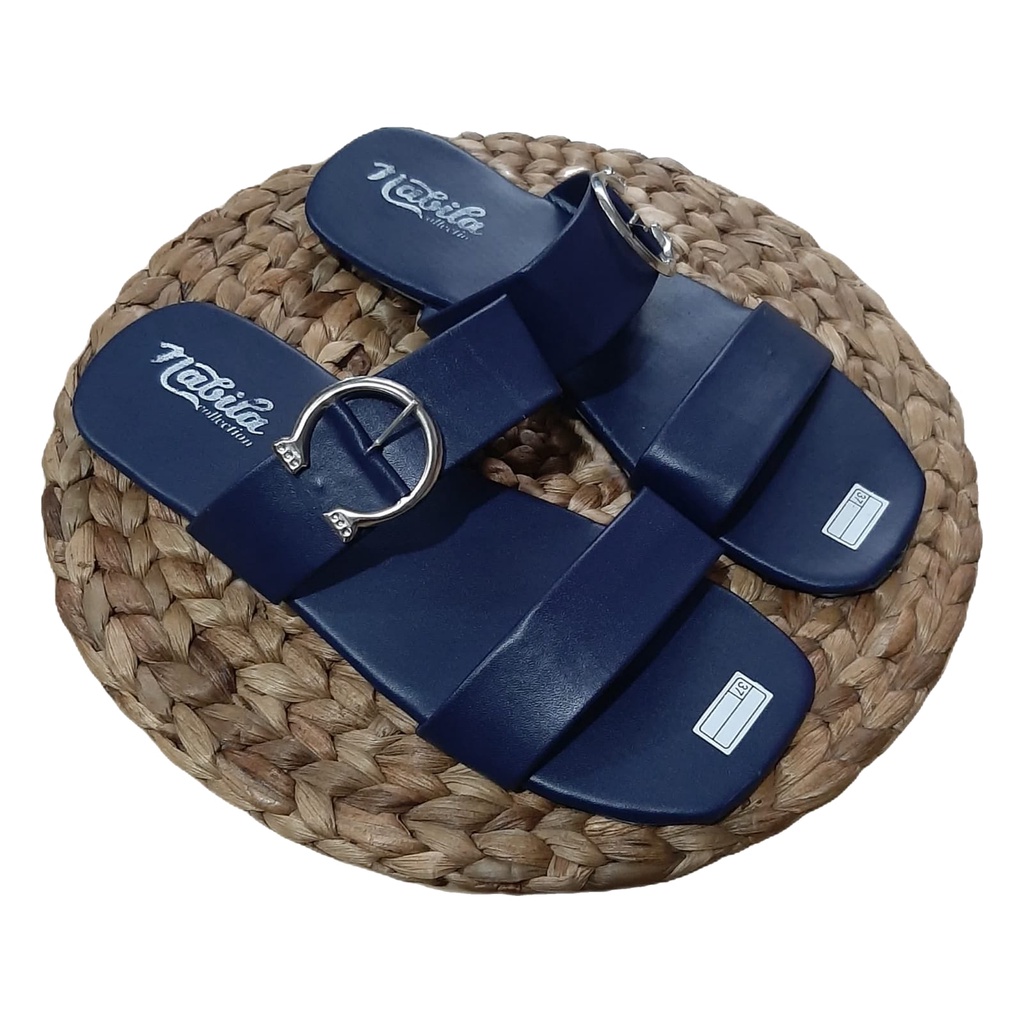 Sandal Teplek Gesper Ban II/Sandal Tipis/Sandal Flat Wanita