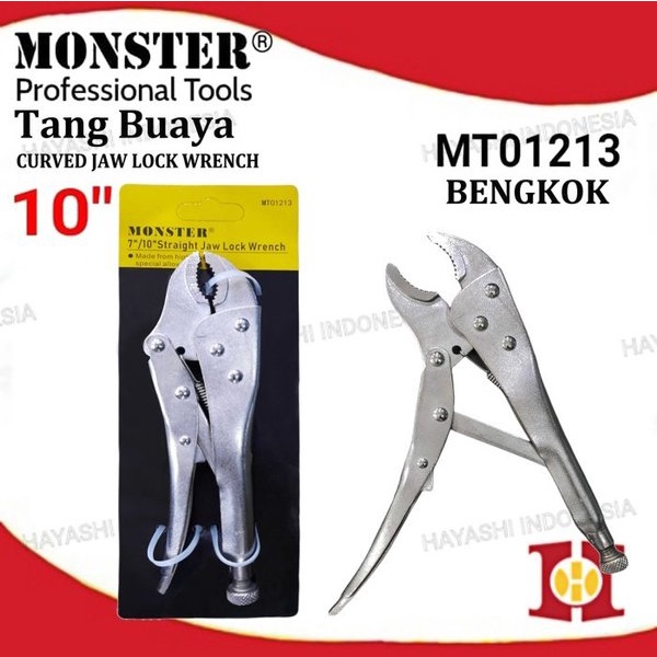 Tang Buaya Bengkok Lurus Jepit Kapiler Klem Vice Grip Locking Plier