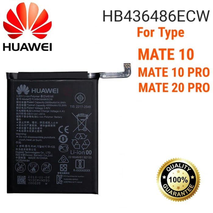 Baterai Battery Original HW Mate 10 , Mate 10 Pro Mate 20 Pro HB436486ECW