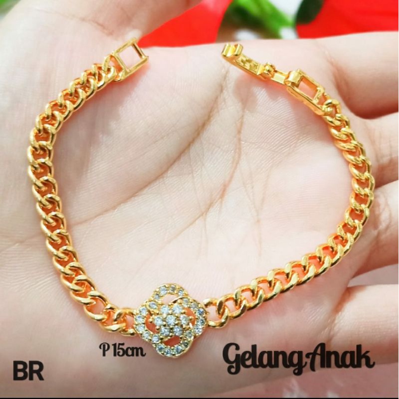 Gelang Anak Rantai Mata Varian motif Perhiasan Anak ABG cantik (COD)