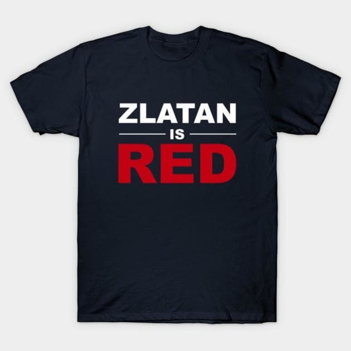 KAos Tshirt Baju Combed 30S Distro MU Manchester United Zlatan Is Red